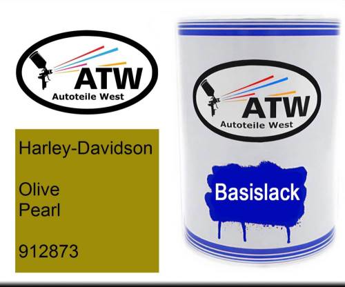 Harley-Davidson, Olive Pearl, 912873: 500ml Lackdose, von ATW Autoteile West.